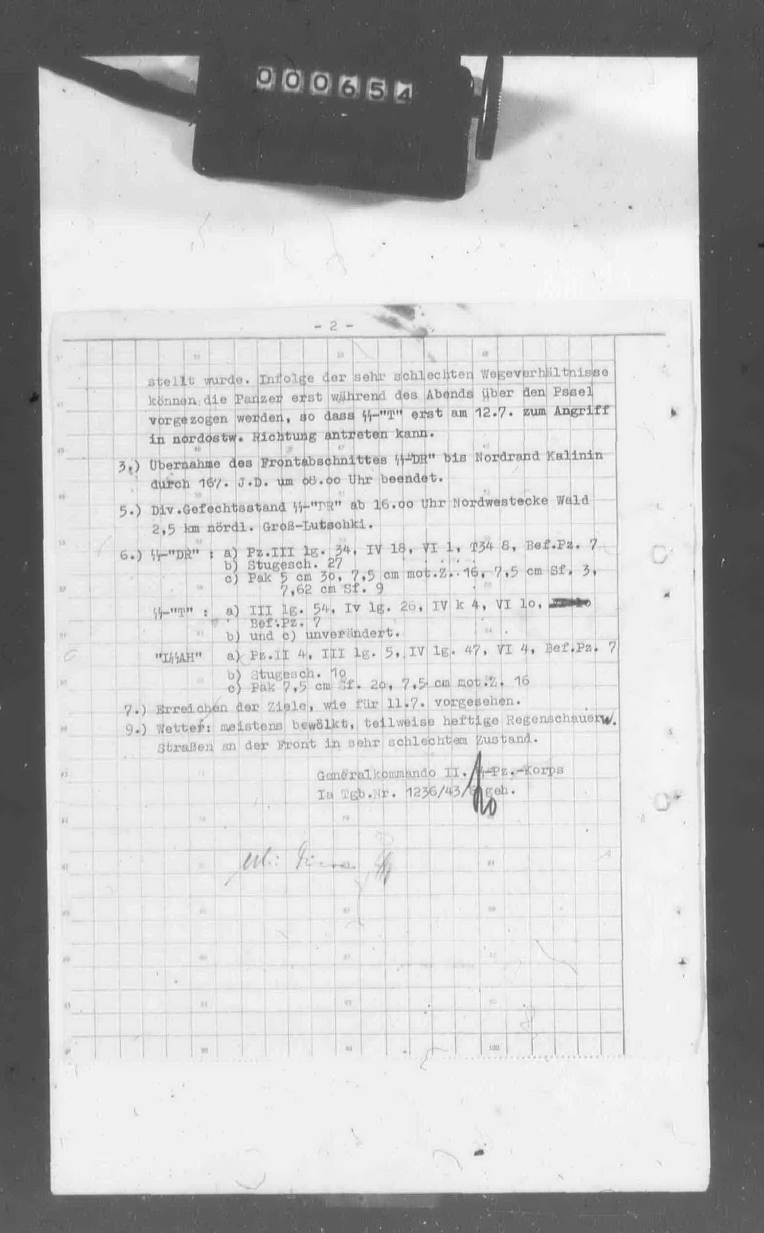 II. SS-Panzerkorps: Tagesmeldung vom 11.7.1943 - Page 2
